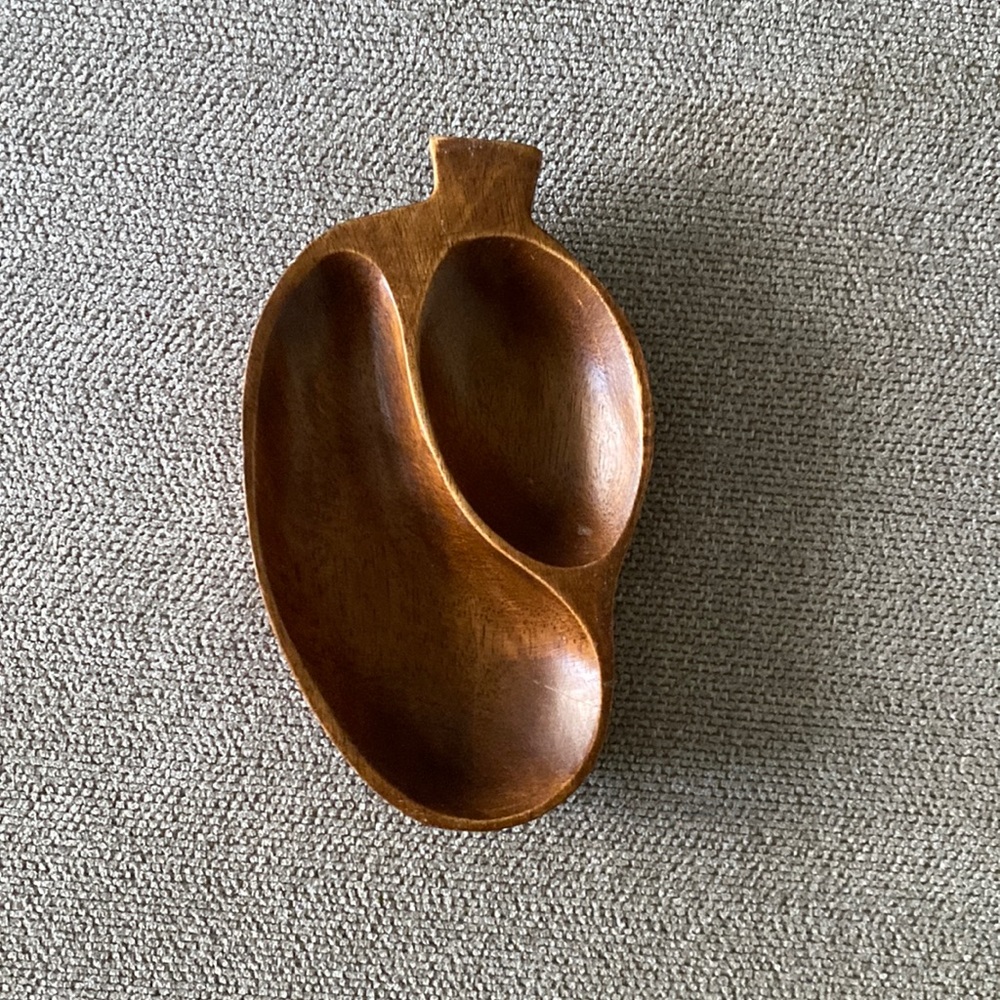 MCM Genuine Monkey Pod Tray Trinket Dish